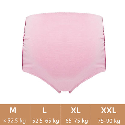 Women's Maternity Panties High Waist Underwear Pregnancy Solid Color Soft Hipster Elastic Plus Size Panties Over Bump