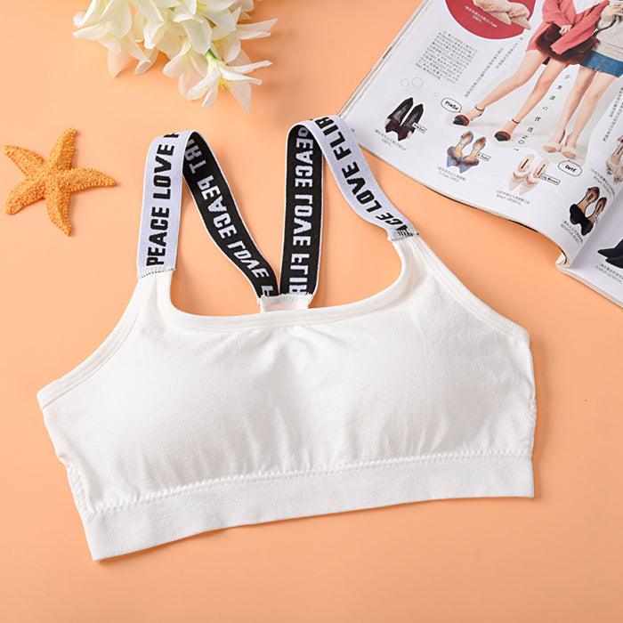 Summer back crisscross letter removable pad breathable sport bra soft sexy women yoga underwear bralette