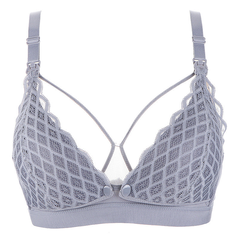 Pregnancy Breastfeeding Bra Lingerie Comfortable Wire Free Sexy Lace Maternity Nursing Bra For Women