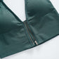 Fashion front zipper removable padded vest bra stretchy backless wireless sports yoga bra