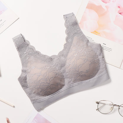 Wholesale Factory Price High Quality Comfortable Lace Bra Women Wireless Natural Latex Cup Vest Bralette Padded