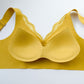 Latex Padded Wire Free Lace Bra Women's Sexy Push Up Bra Laser Cut Adjustable Corrector Bralette Anti-sagging