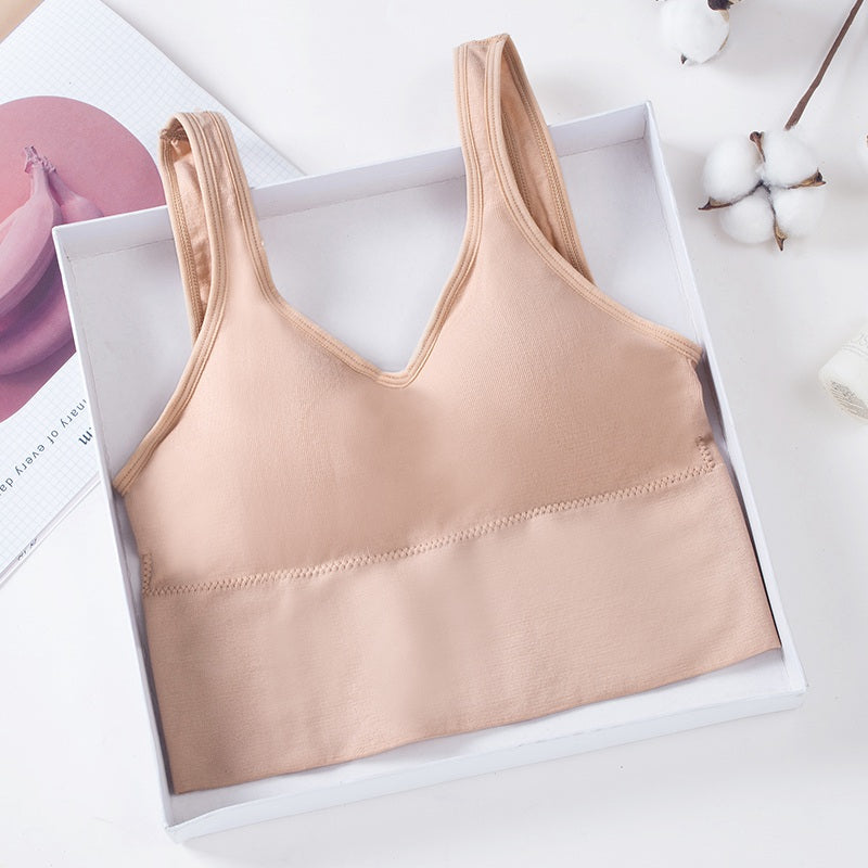 Soft Bralette Removable Padded Yoga Top Camisole Bras Sports Bra Skin-Friendly Lightweight Bra Nylon Spandex Women Crop Tank