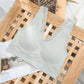 High-quality In-stock Lace Seamless Bra Padded For Women Sexy V-neck Padded Bra Tops Wirefree Ribbed Bralette Underwear