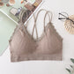 Lace sexy bra top push up wireless removable padded bralette